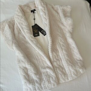 Orly Faux Fur Cream Women's Vest